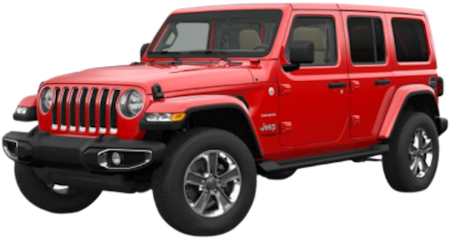 紅色Jeep Wrangler Unlimited 2023 壁紙