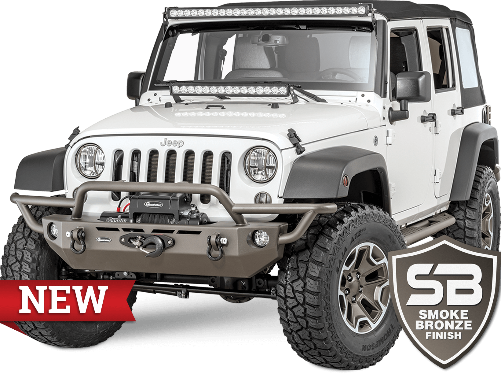 自訂白色Jeep Wrangler 新煙銅色飾面 壁紙