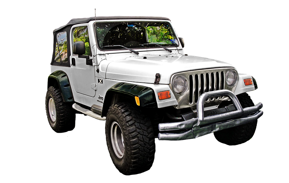 白色Jeep Wrangler X越野車 壁紙