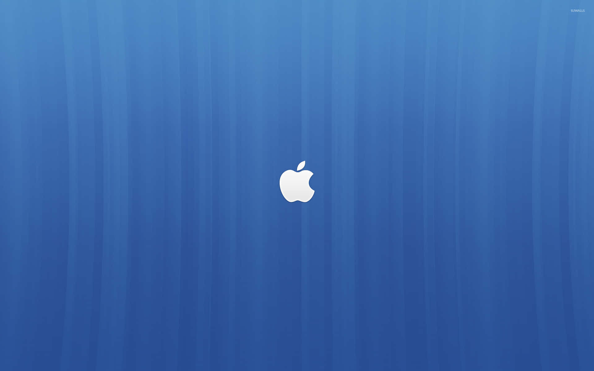 藍色漸變背景，中央有Apple標誌