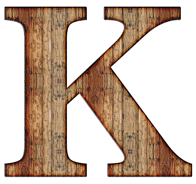 復古木字母K 壁紙