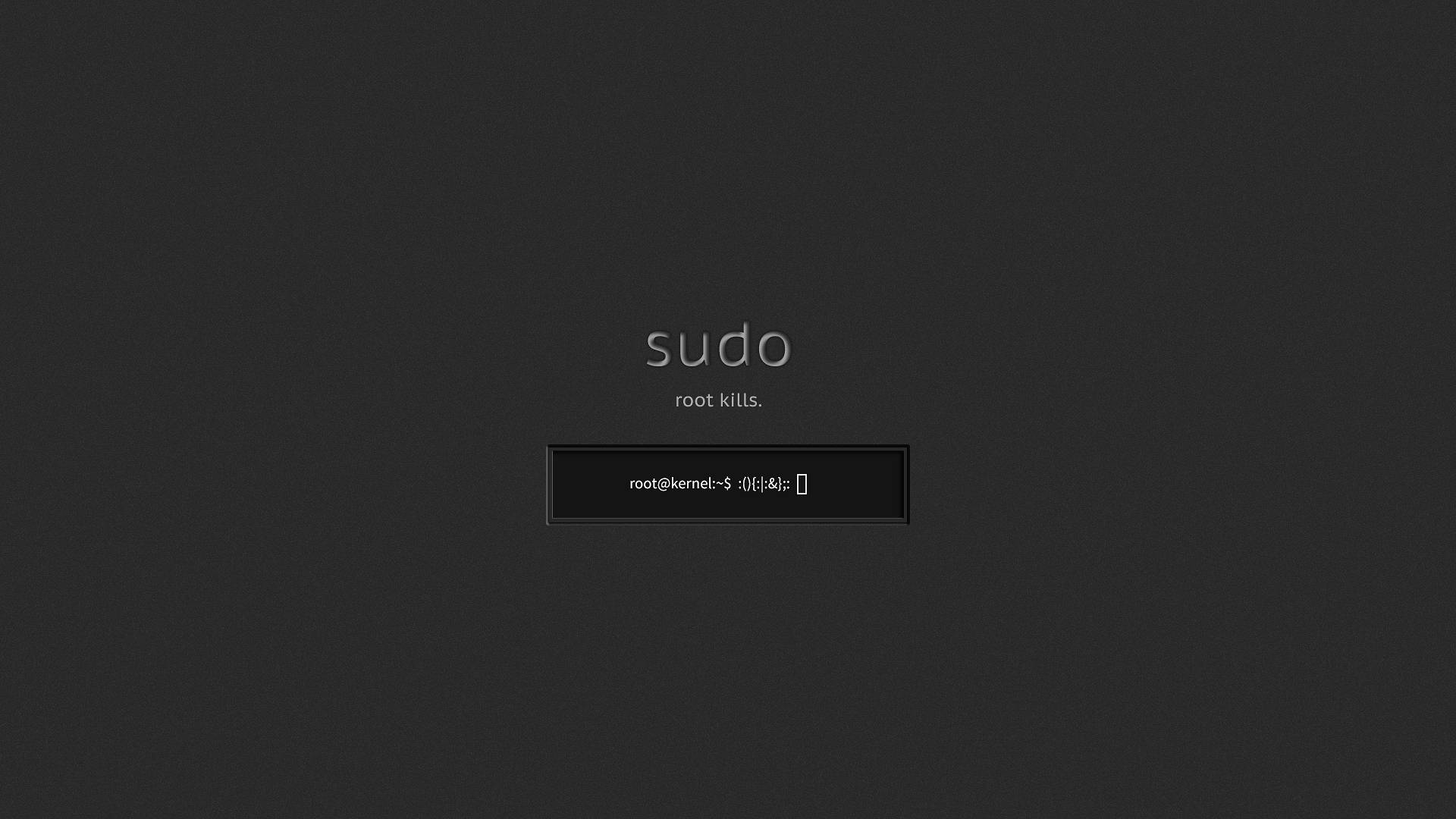 深色終端畫面，顯示 sudo root kills 訊息和命令提示符