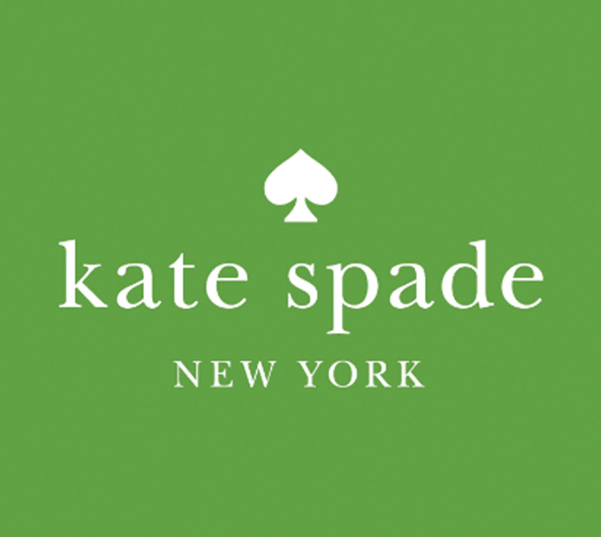 綠色背景上的 Kate Spade New York 標誌