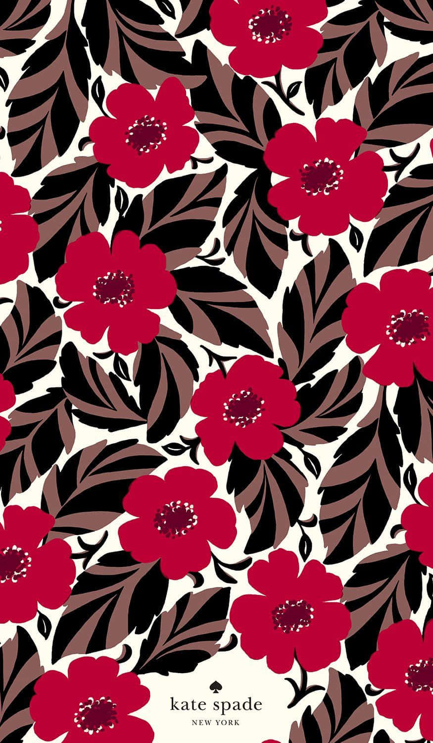kate spade new york - 紅色花朵 壁紙