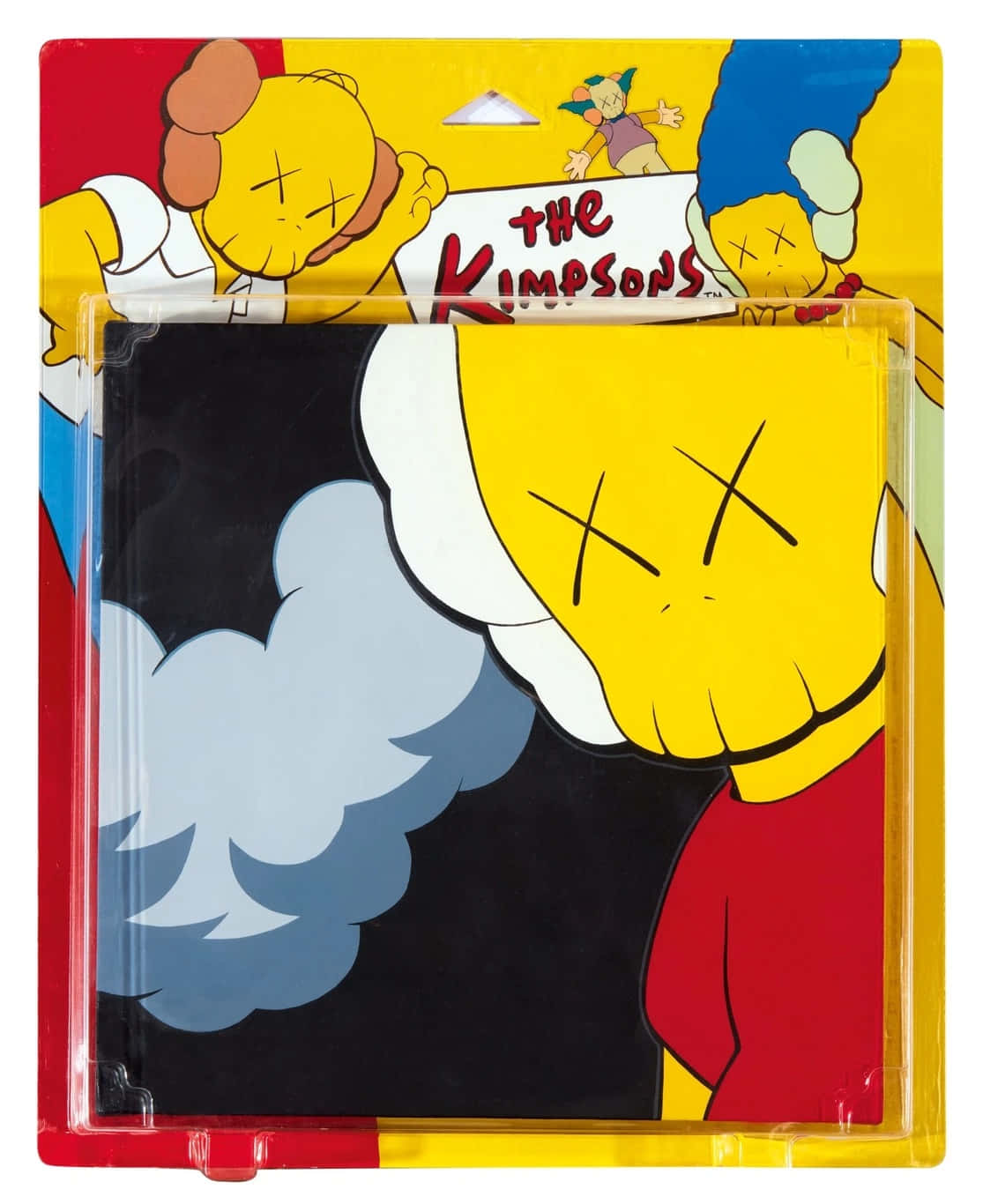 Kaws The Simpsons 桌布 壁紙 — KAWS x 阿森一族合作藝術作品，以明亮包裝呈現帶有 X 眼睛的黃色卡通角色。