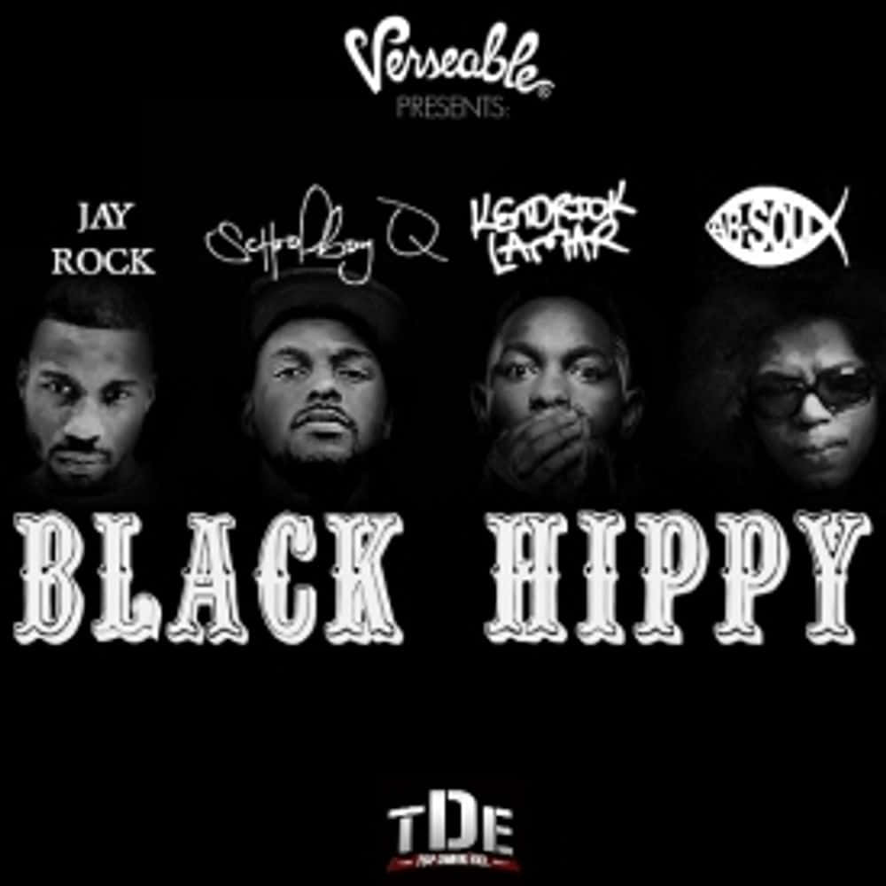Black Hippy專輯封面，以黑白風格展示四位饒舌歌手及粗體文字。