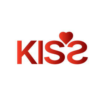 Kiss 標誌紅黑背景 壁紙