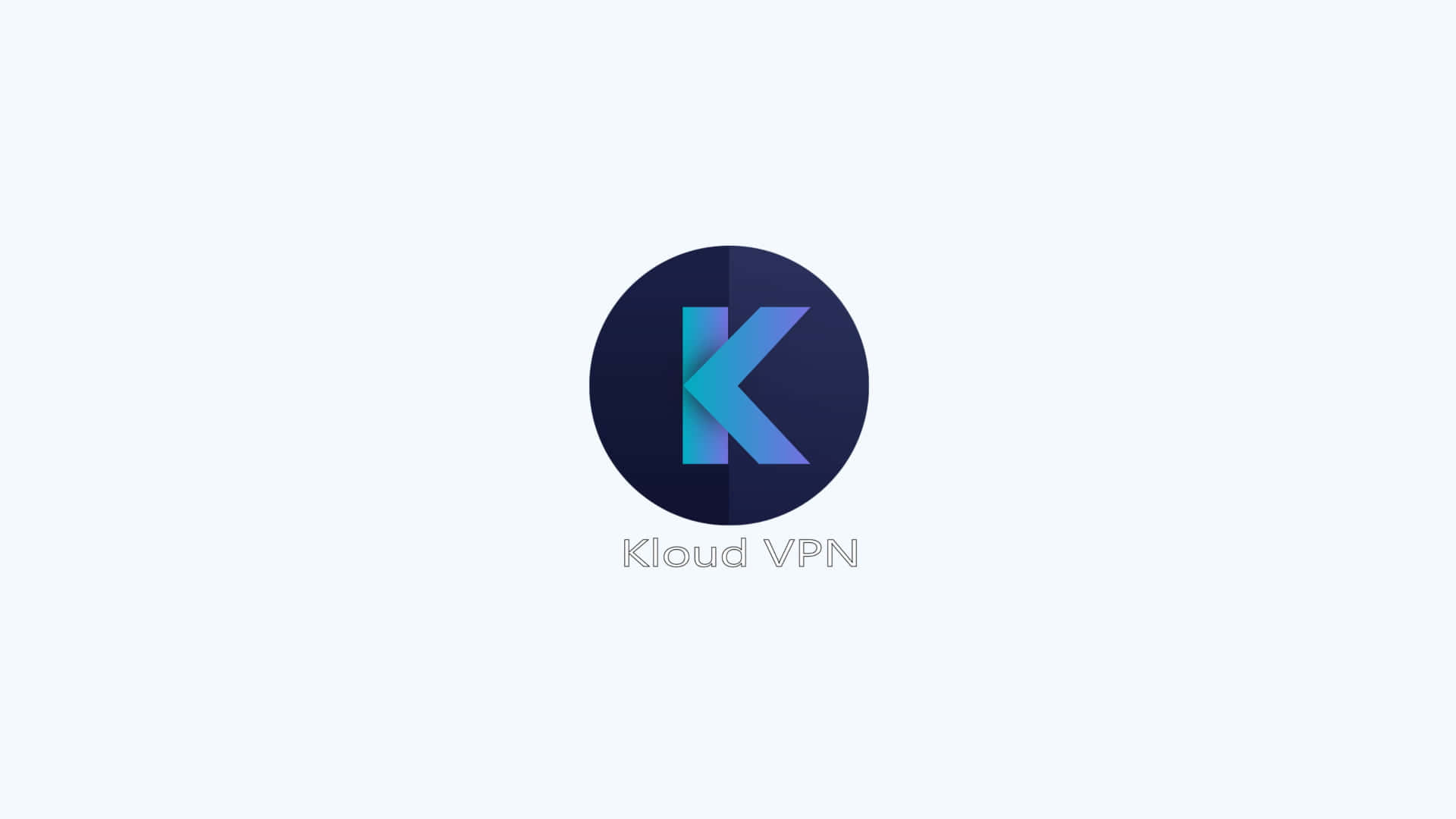 Kloud VPN 標誌，在深色圓圈內有藍色漸變的風格化K。