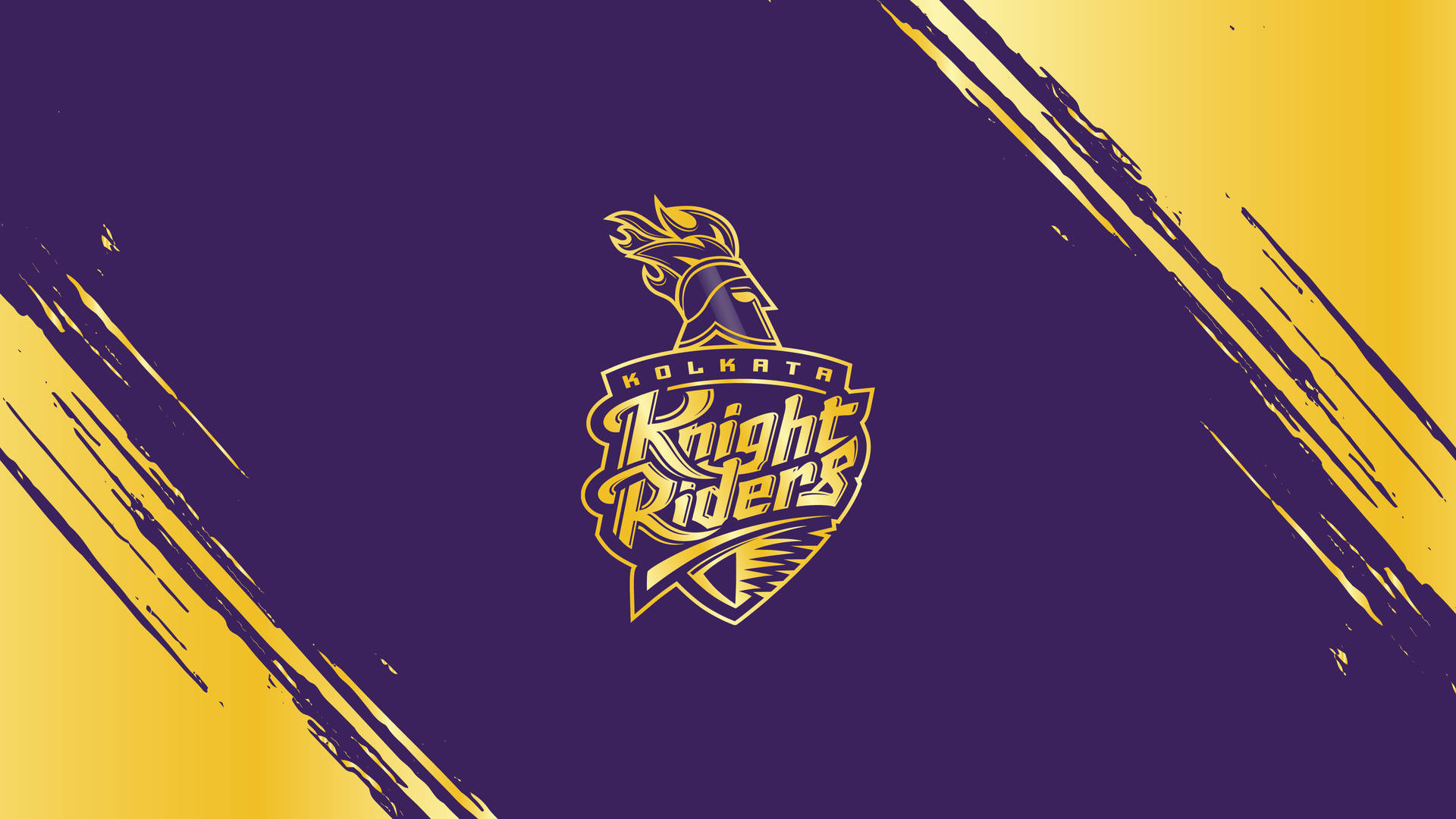 Kolkata Knight Riders 板球隊標誌，背景為紫色和金色。