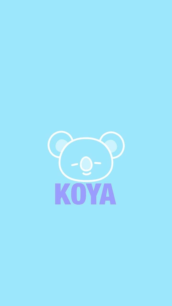 一個風格化的樹熊標誌，名字 Koya 以紫色顯示在淺藍色背景上。