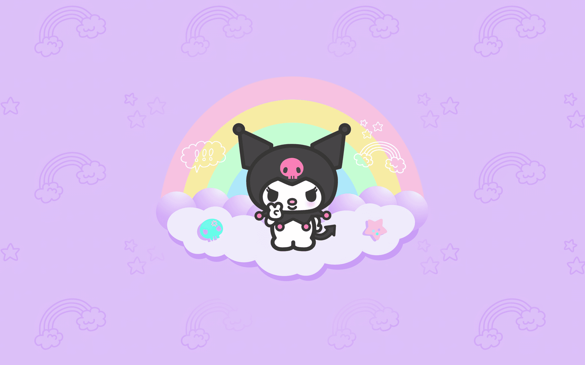 享受Kuromi的甜美陪伴 壁紙