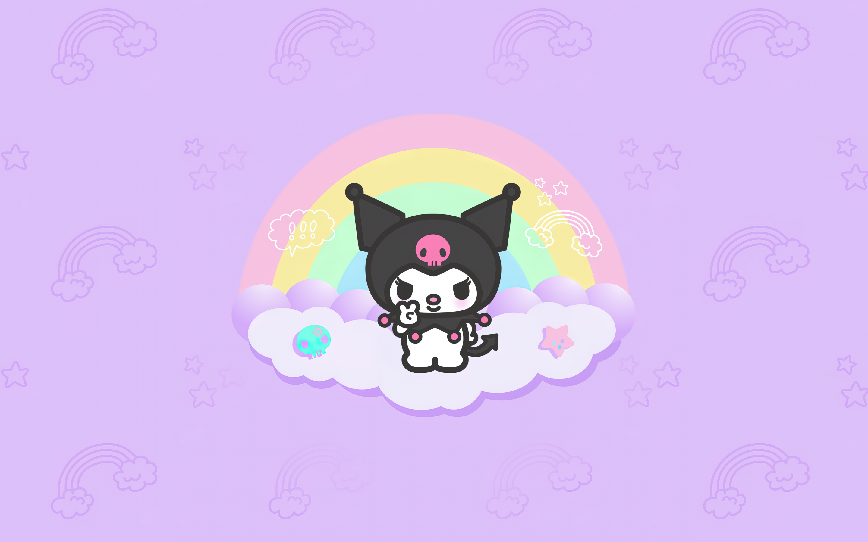享受Kuromi的甜美陪伴 壁紙
