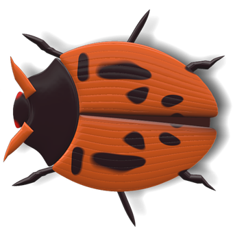 Ladybug Illustration 3D 渲染 壁紙