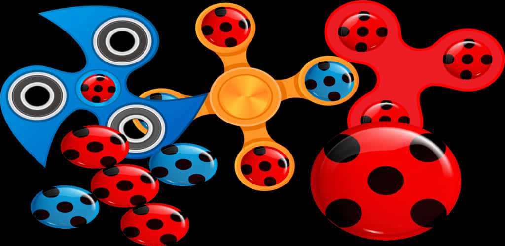 Ladybug主題手指減壓陀螺 壁紙