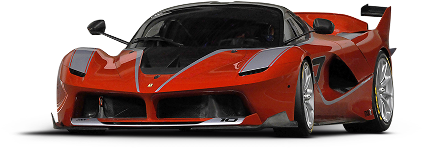 紅色法拉利LaFerrari Aperta側面視圖 壁紙 — 一輛時尚的紅色法拉利SF90 Stradale跑車，帶有銀色飾邊和空氣動力學設計，在工作室燈光下展示。
