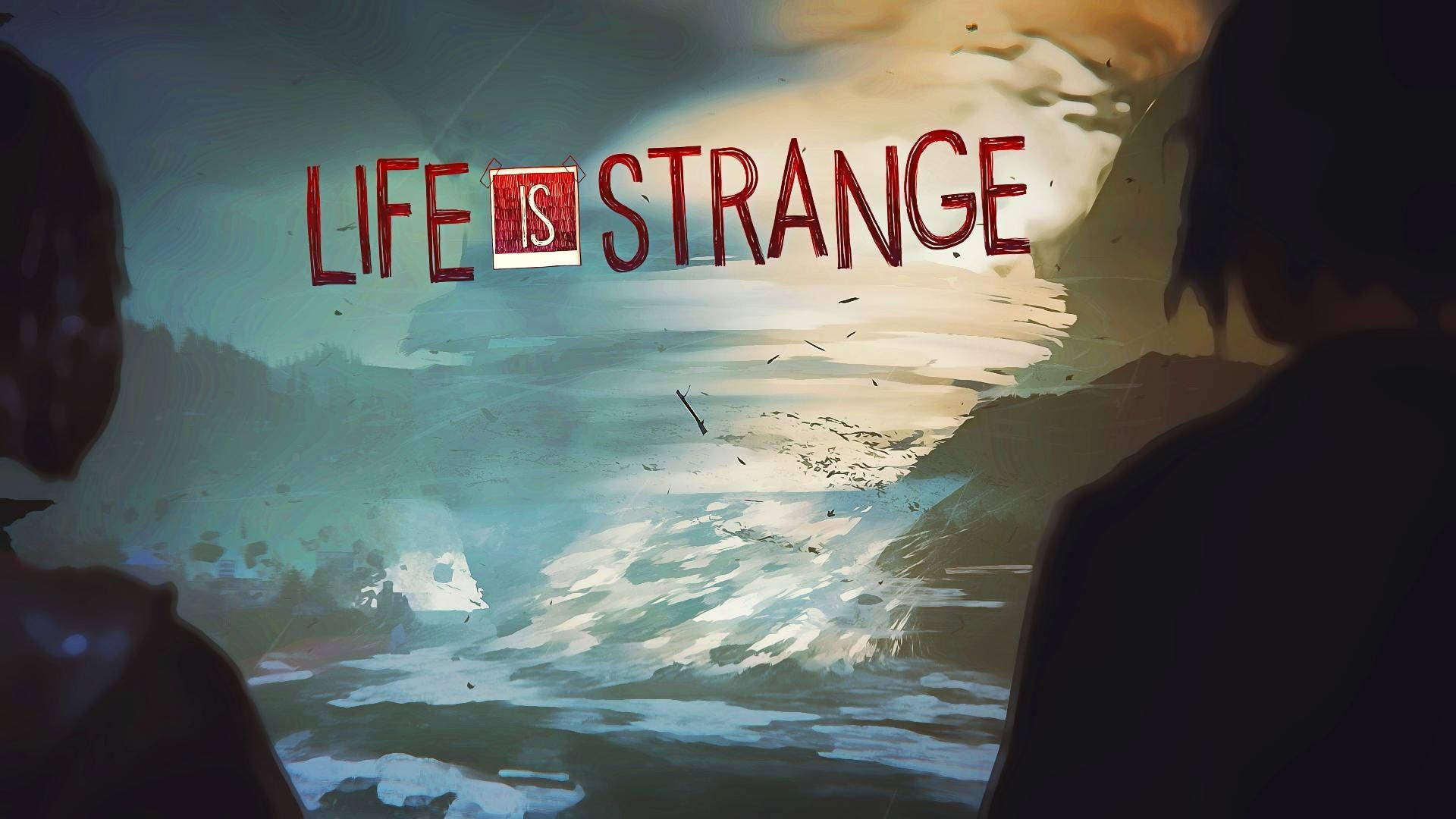 兩個人觀看暴風雨的海面，並顯示「Life is Strange」標題。