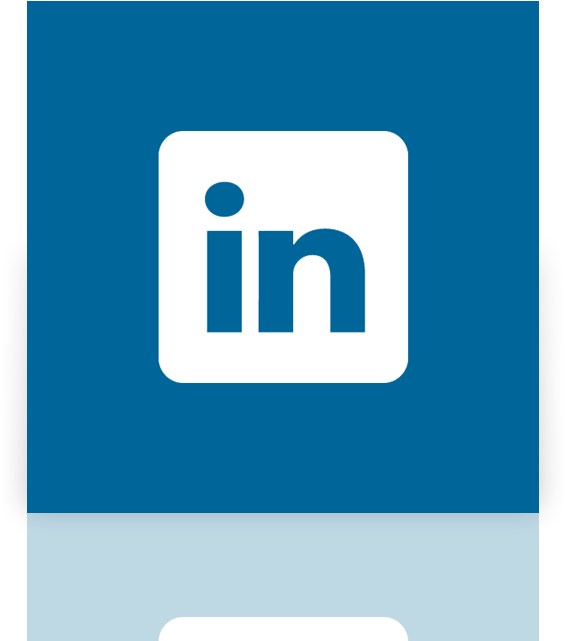 LinkedIn標誌圖示 壁紙 — 一個簡約的藍色背景，白色LinkedIn標誌居中突出顯示。