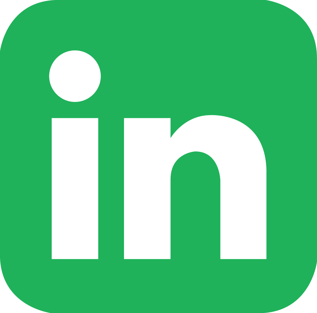 LinkedIn 標誌 代表專業社交網絡 壁紙 — 一個粗體白色小寫 'in' 標誌，居中放置在純綠色圓角正方形背景上。