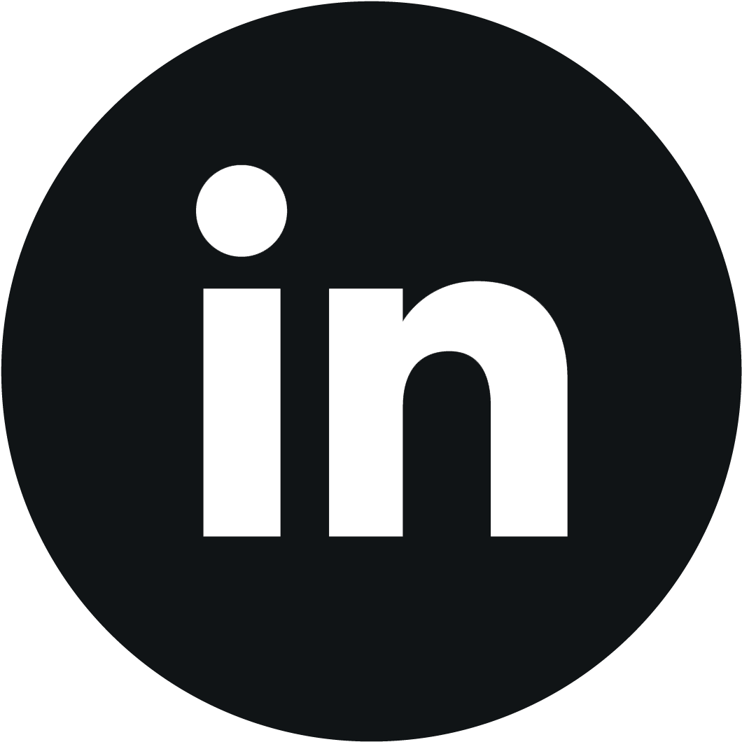 LinkedIn標誌專業社交網絡 壁紙 — 極簡深灰色圓形標誌，中央有白色輪廓的小寫字母「in」。