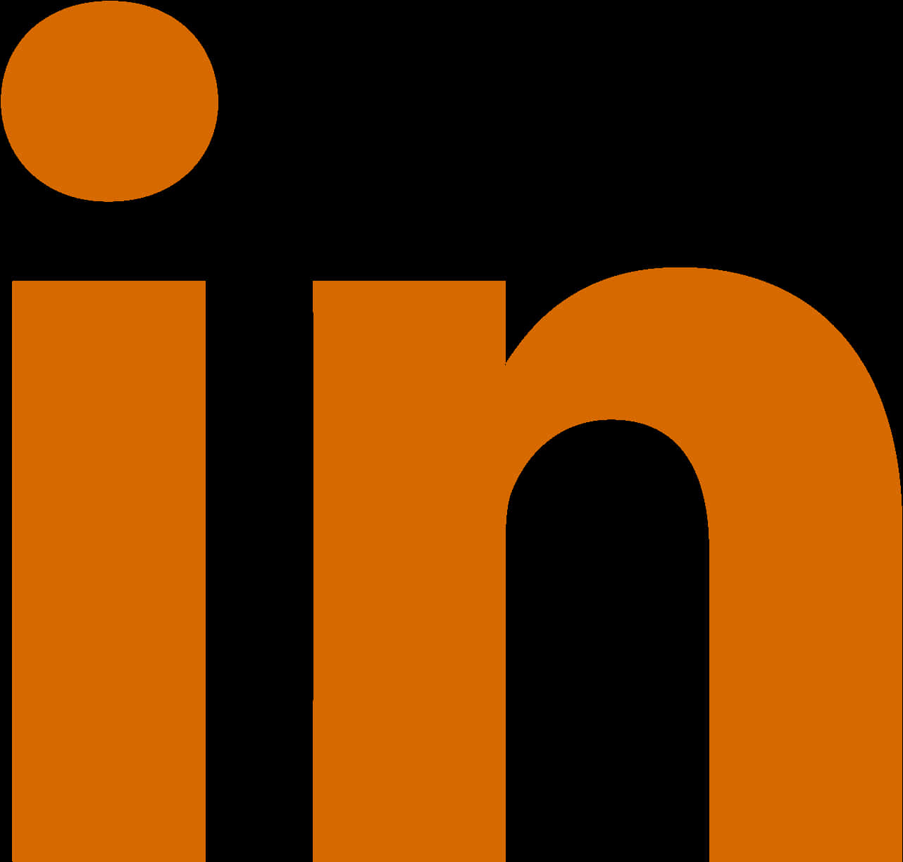 LinkedIn 標誌橙色背景 壁紙