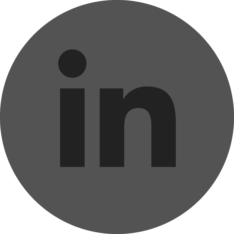 LinkedIn專業社交平台標誌 壁紙 — 一個極簡的深灰色圓形標誌，中心是粗體黑色小寫字母 'in'，背景為純白色。