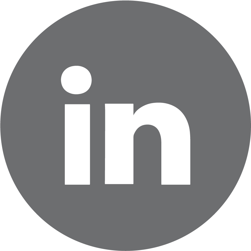 LinkedIn標誌專業社交網絡 壁紙 — 一個極簡的灰色圓形標誌，白色小寫字母 'in' 居中，背景為黑色。