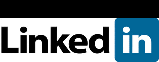 LinkedIn品牌標誌 壁紙 — LinkedIn 標誌以白色背景上的粗體黑色文字和一個包含白色小寫 'in' 的藍色正方形為特色。