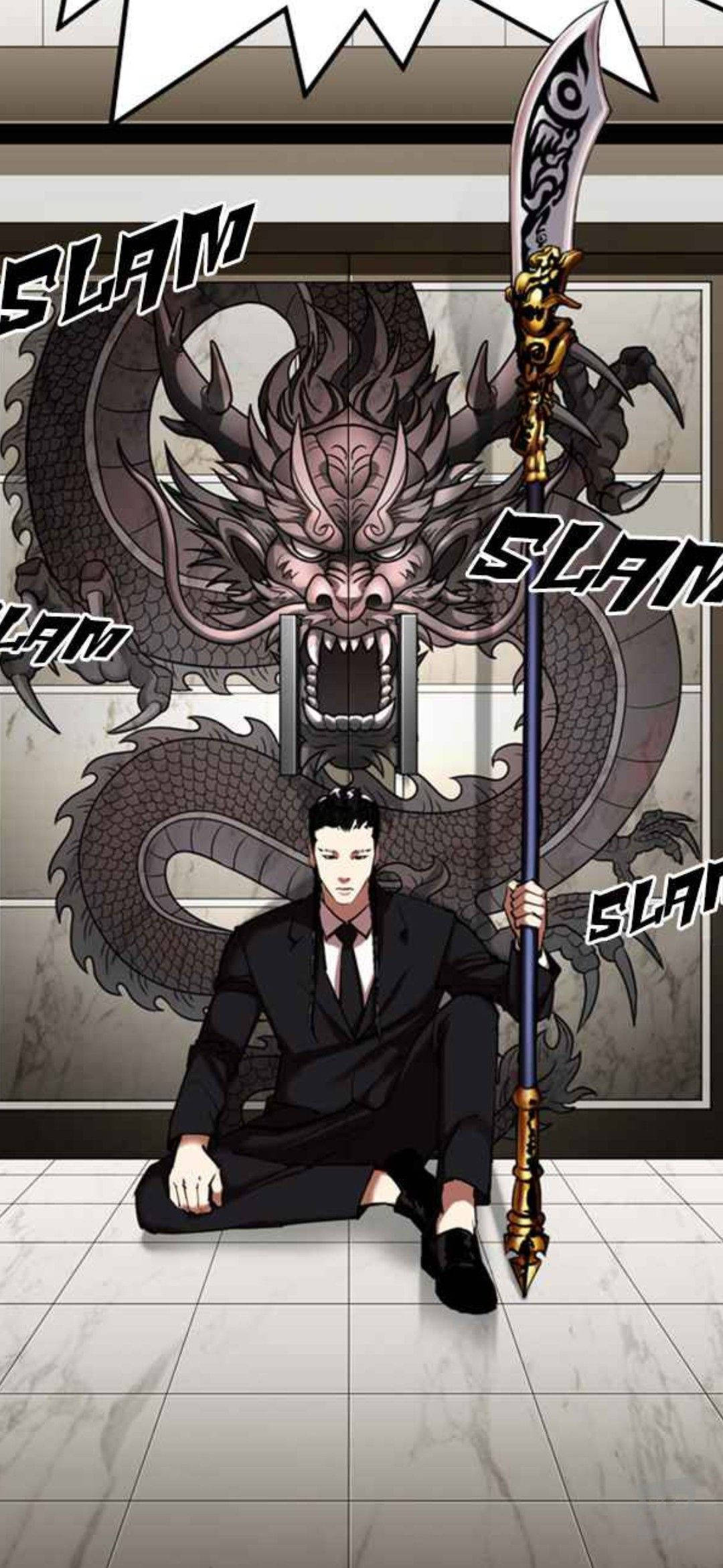 Lookism 手持武器的Xiaolong 壁紙