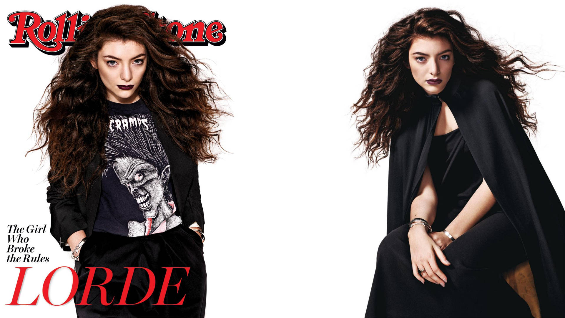 Lorde 為 Rolling Stone 雜誌封面擺出兩種時尚姿勢。