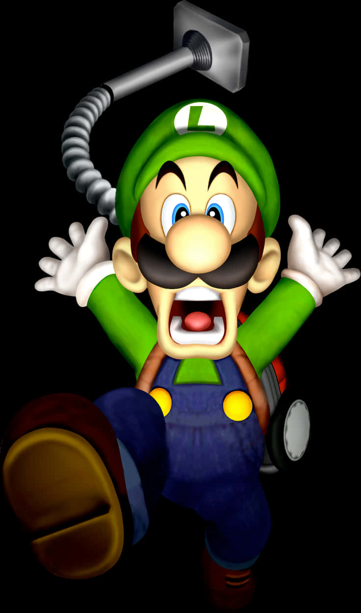 Luigi 驚訝動作姿勢 壁紙