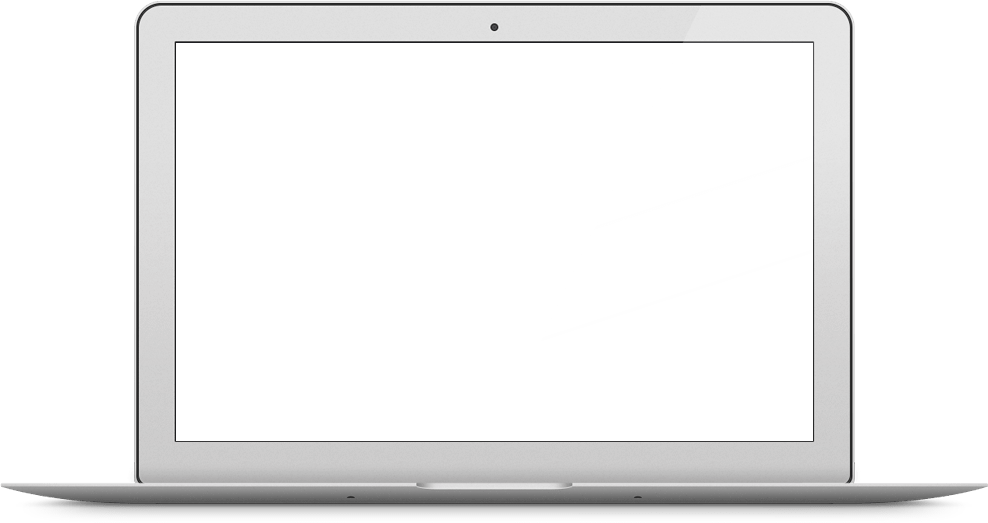 銀色 MacBook 開啟空白螢幕 壁紙 — 一部時尚的銀色手提電腦，黑色屏幕上顯示一個大膽的白色斜角三角形，背景為深色。