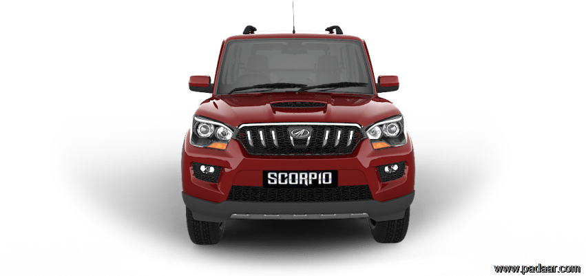 紅色Mahindra Scorpio正面視角 壁紙
