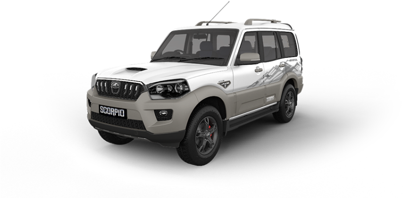 Mahindra Scorpio S U V 白色 壁紙