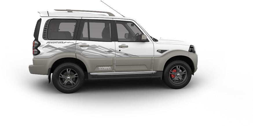 白色Mahindra Scorpio探險版S U V 壁紙