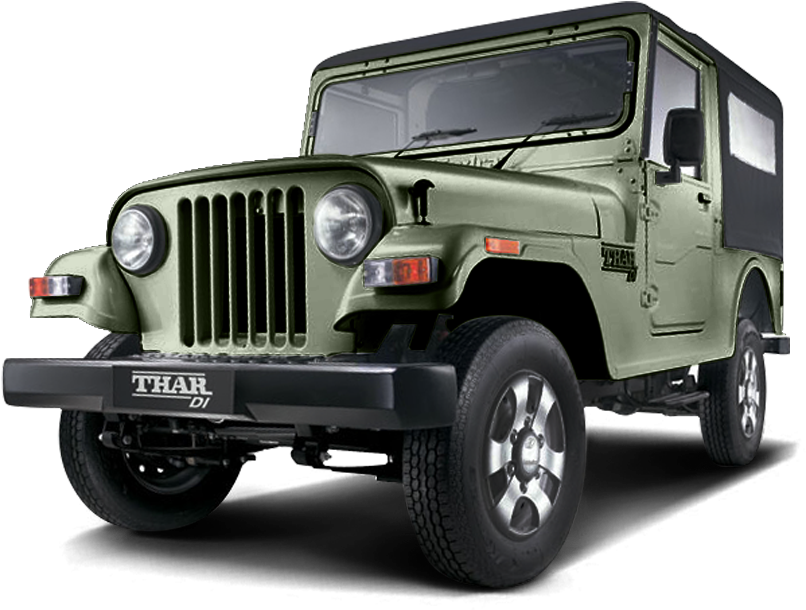 綠色 Mahindra Thar D I SUV 壁紙