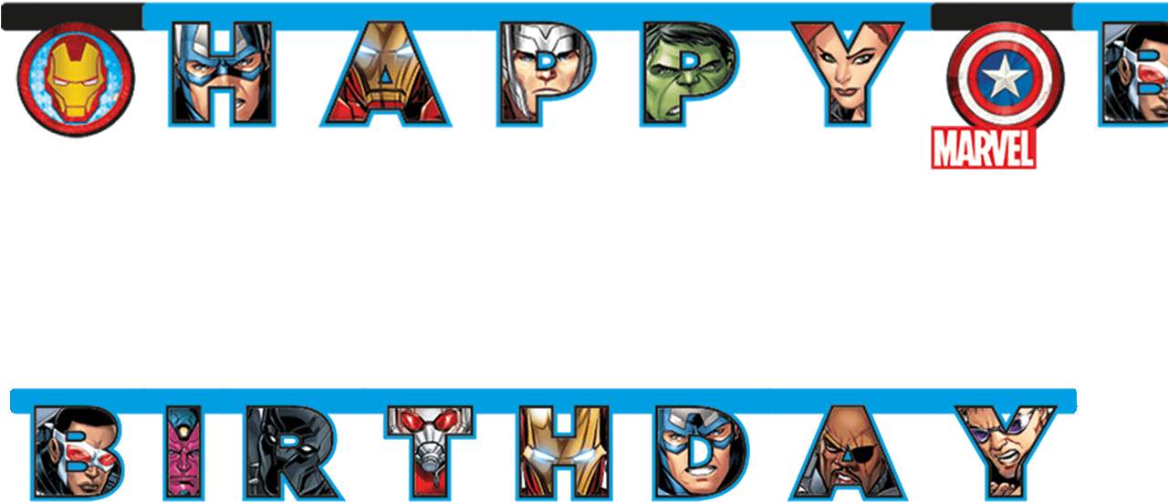 Marvel 超級英雄生日快樂橫額 壁紙