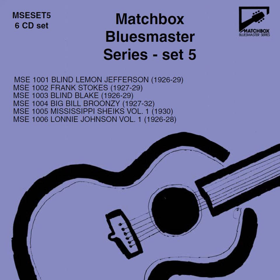 Matchbox Bluesmaster Series 第5套的專輯封面，薰衣草背景上帶有黑色結他輪廓。