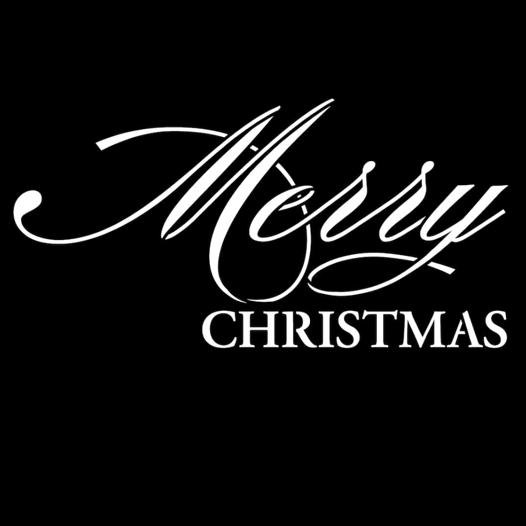 優雅聖誕書法 Merry Christmas 壁紙