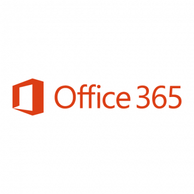 Microsoft Office 365 標誌 壁紙 — 粗體橙色的 Microsoft Office 365 標誌在純黑色背景上格外突出。