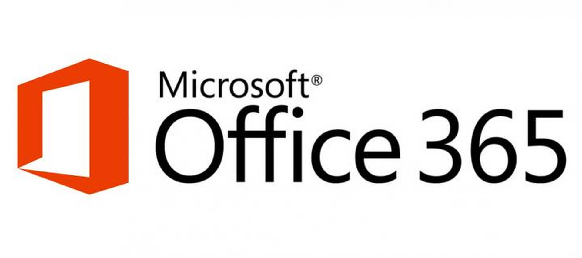 Microsoft Office 365 標誌，帶有橙色視窗圖示和黑色文字。