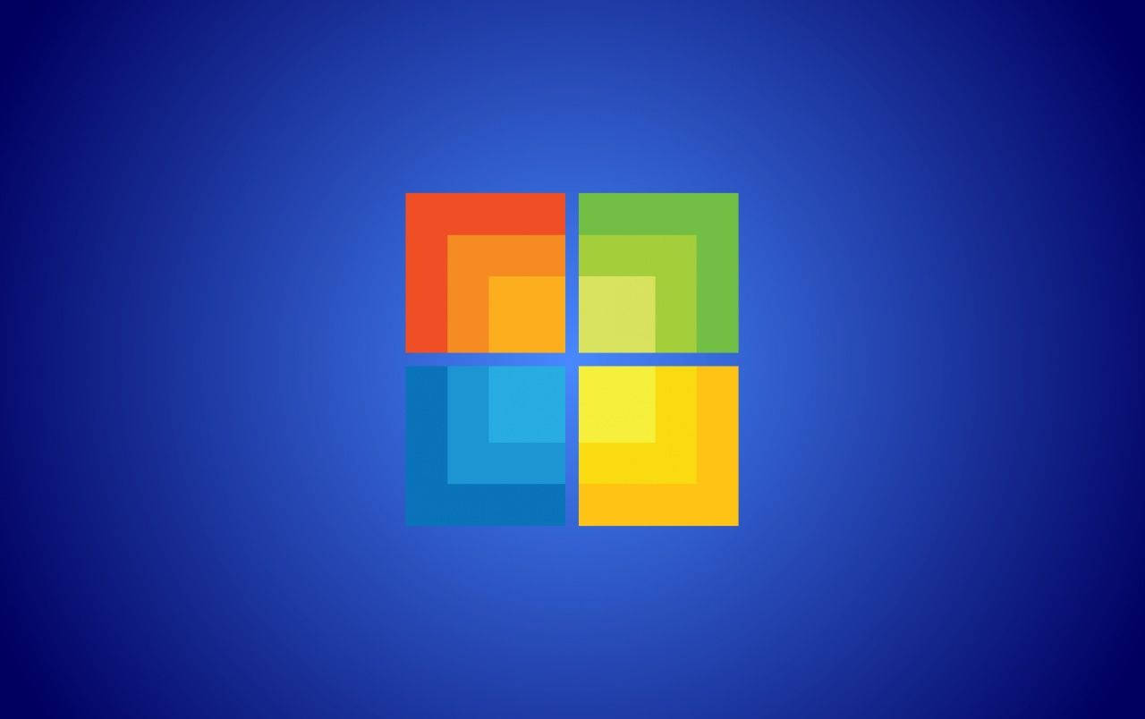 Windows標誌，在藍色漸變背景上有彩色方塊