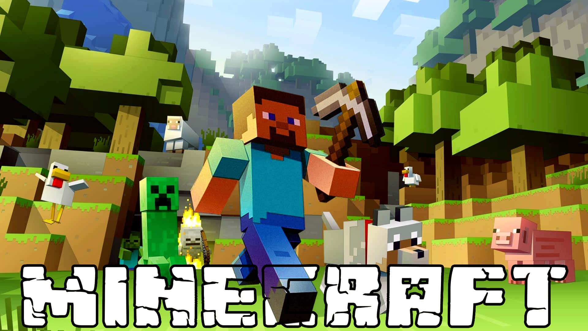Minecraft 1920 x 1080 背景 壁紙