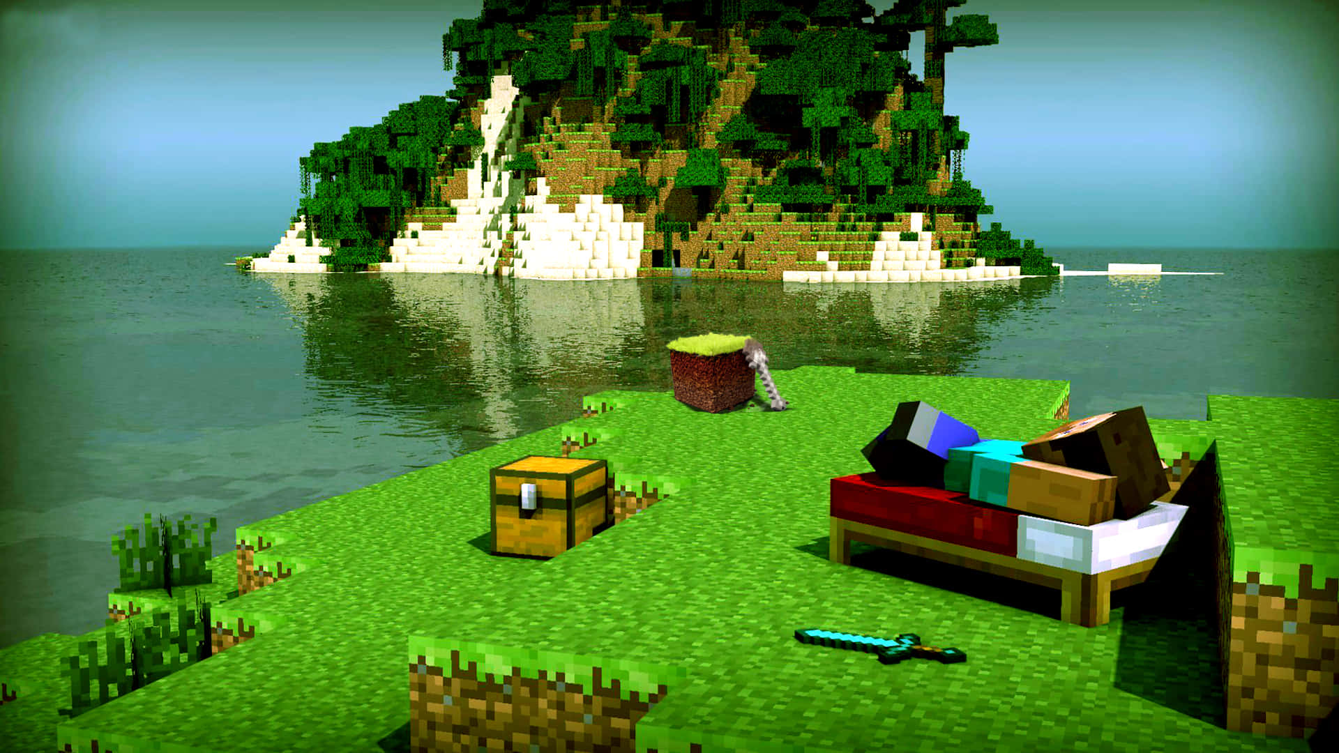 Minecraft 1920 x 1080 背景 壁紙