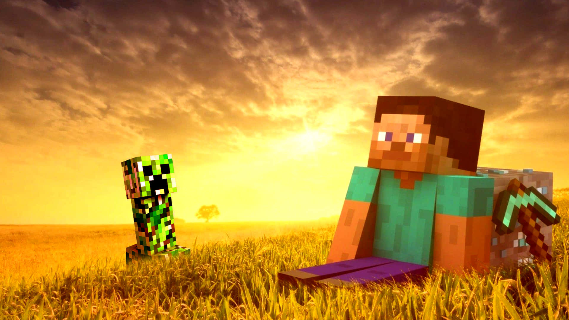 Minecraft 1920 x 1080 背景 壁紙