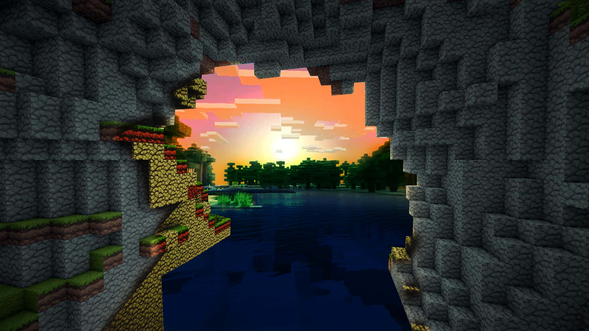 Minecraft 1920 x 1080 背景 壁紙