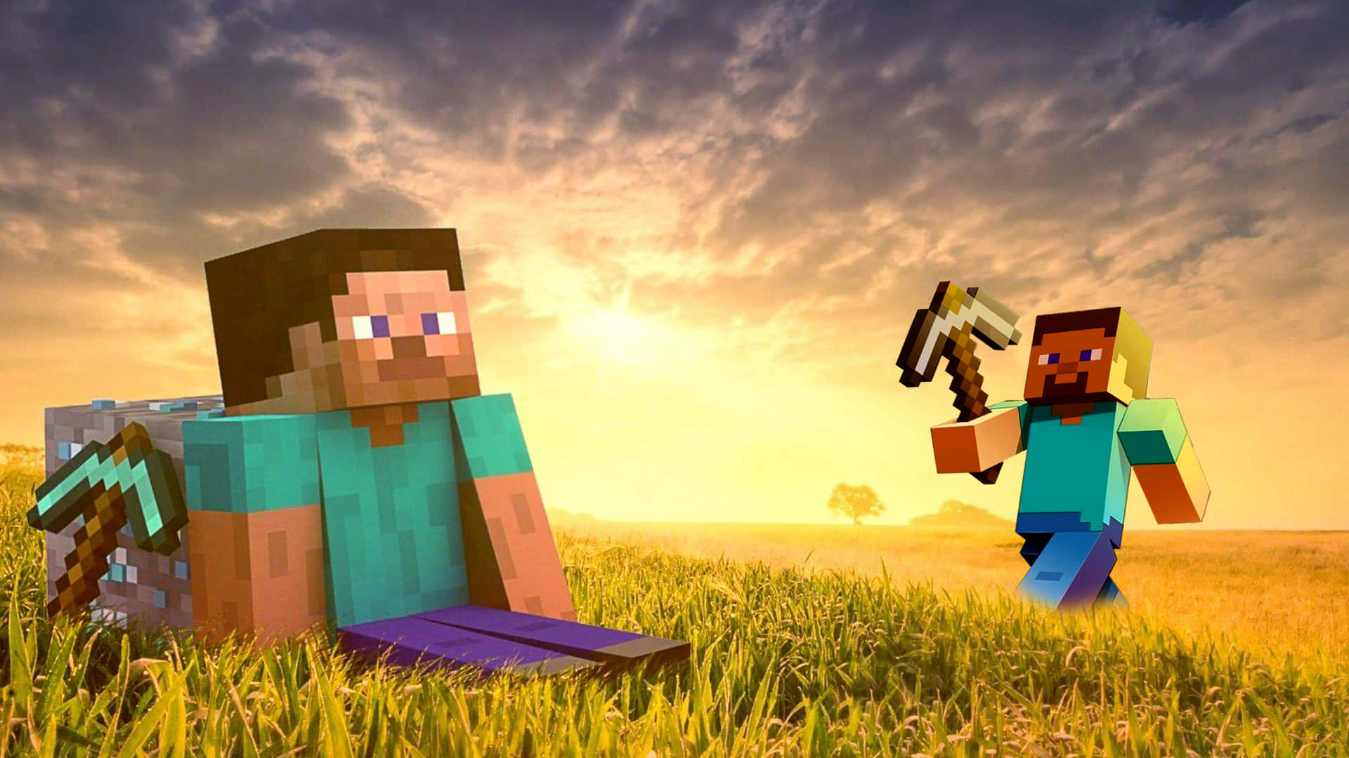 Minecraft 1920 x 1080 背景 壁紙