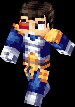 Minecraft 風格比達角色 壁紙
