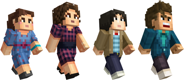 怪奇物語角色 Minecraft 風格 壁紙