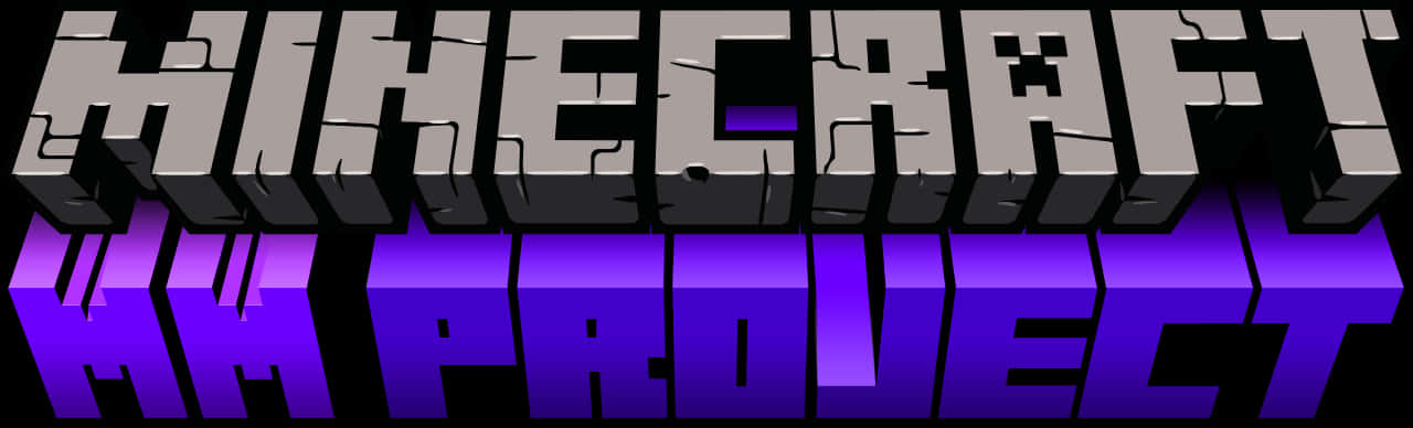 Minecraft 標誌配紫色倒影 壁紙