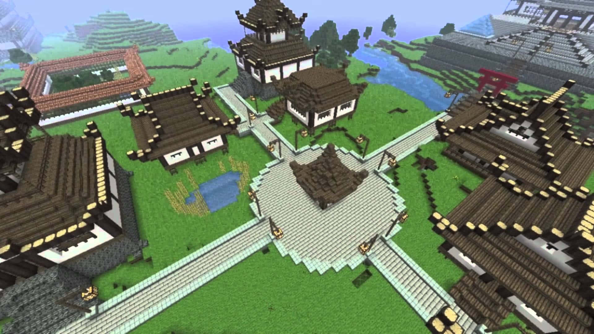 Minecraft 村莊截圖 壁紙